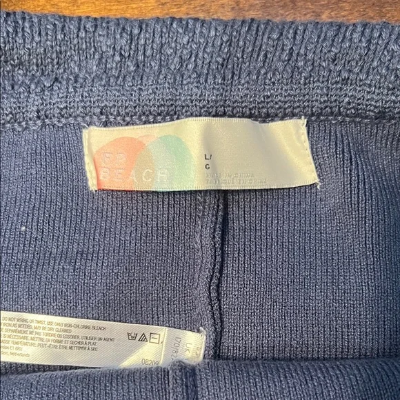 FP Beach Knit Mini Skort Blue - Size L - Free People Beach - Picture 2 of 4